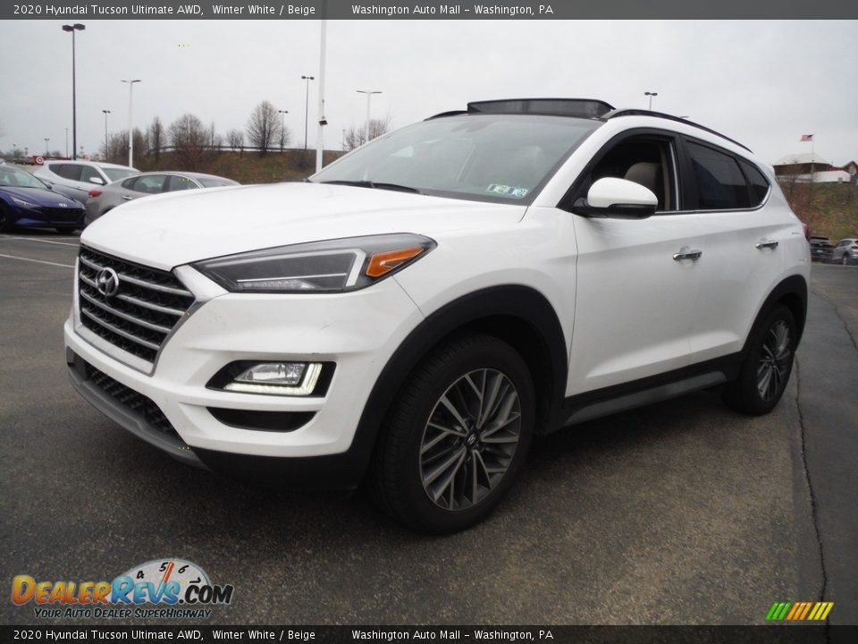 2020 Hyundai Tucson Ultimate AWD Winter White / Beige Photo #6