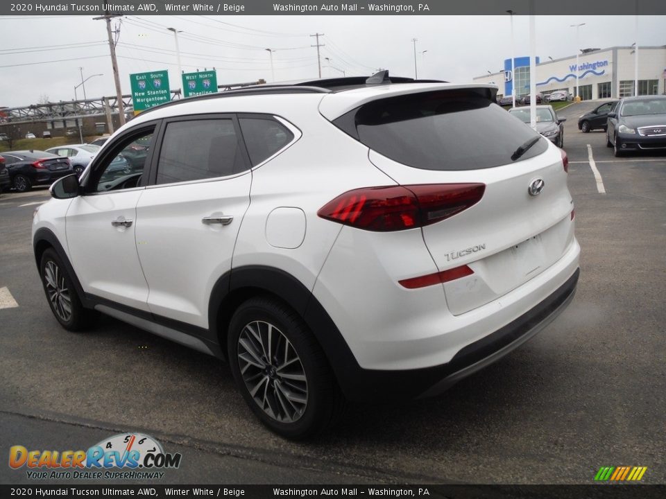 2020 Hyundai Tucson Ultimate AWD Winter White / Beige Photo #9