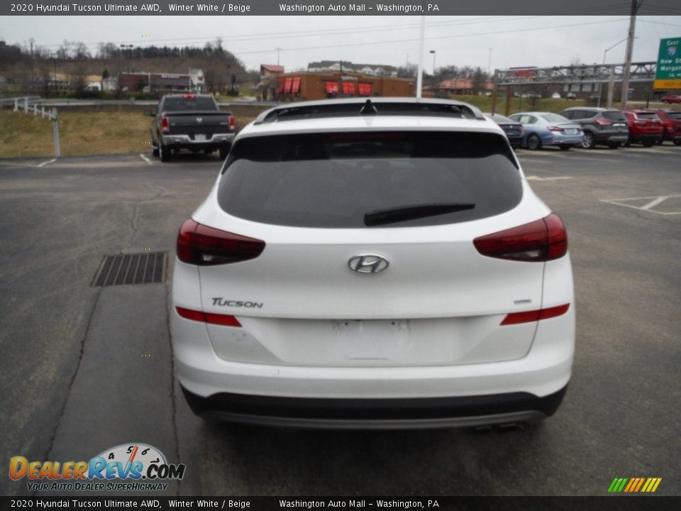 2020 Hyundai Tucson Ultimate AWD Winter White / Beige Photo #10