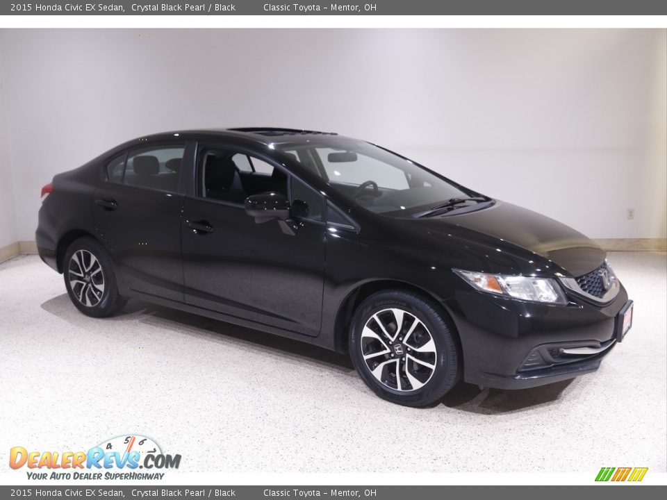 2015 Honda Civic EX Sedan Crystal Black Pearl / Black Photo #1