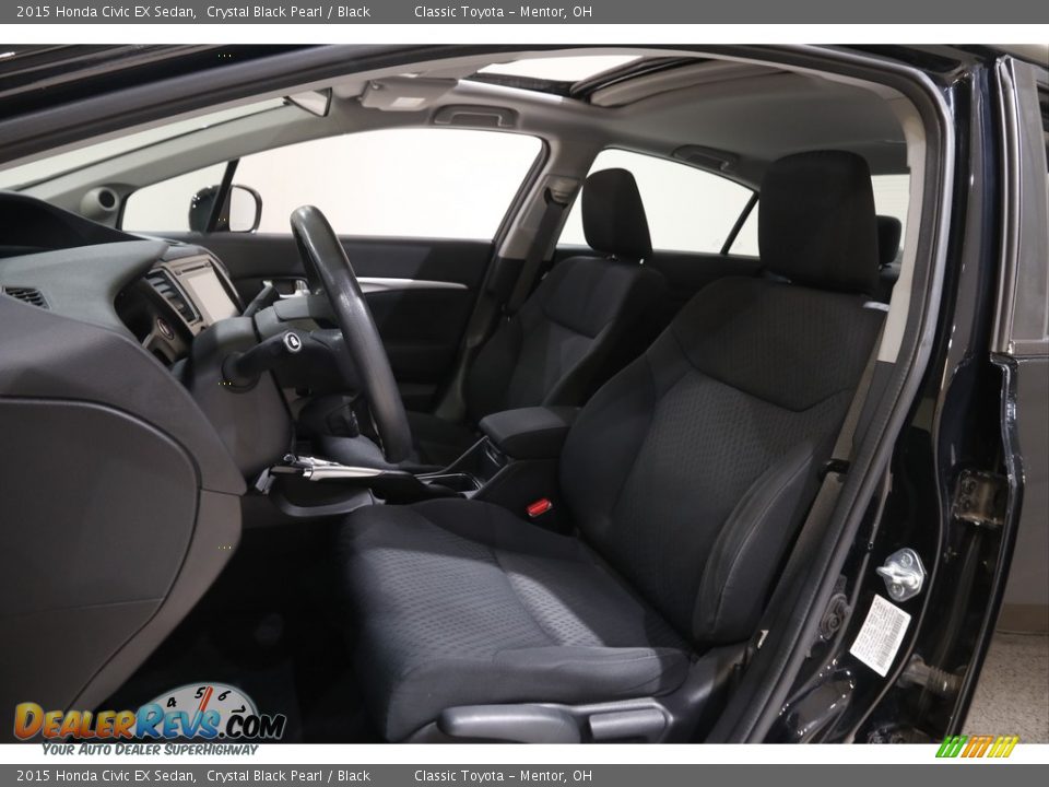 2015 Honda Civic EX Sedan Crystal Black Pearl / Black Photo #5
