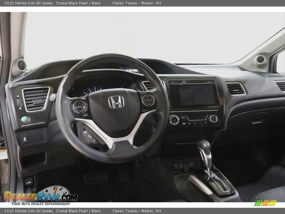 2015 Honda Civic EX Sedan Crystal Black Pearl / Black Photo #6