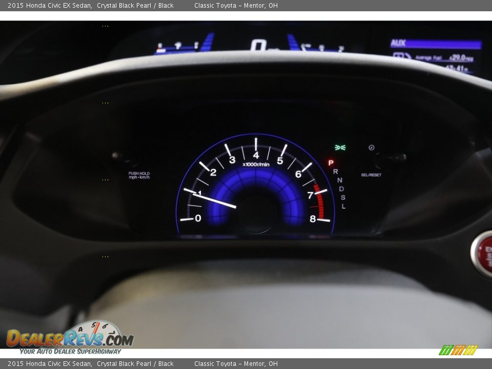 2015 Honda Civic EX Sedan Crystal Black Pearl / Black Photo #8