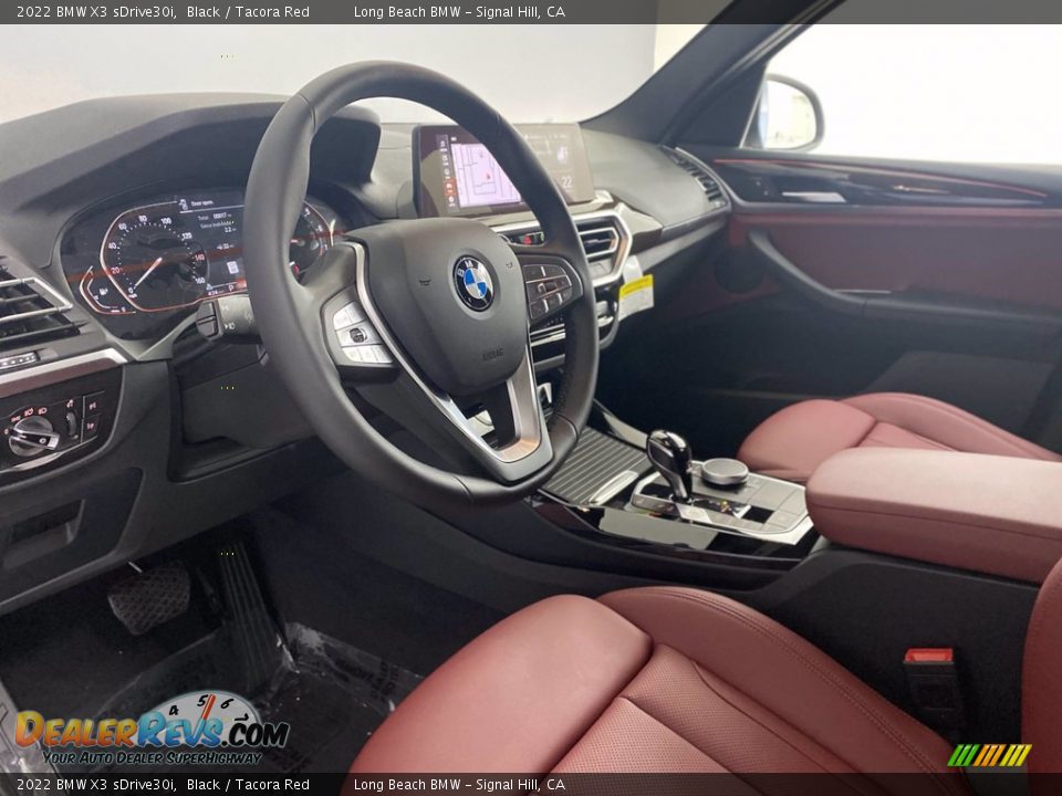 2022 BMW X3 sDrive30i Black / Tacora Red Photo #12