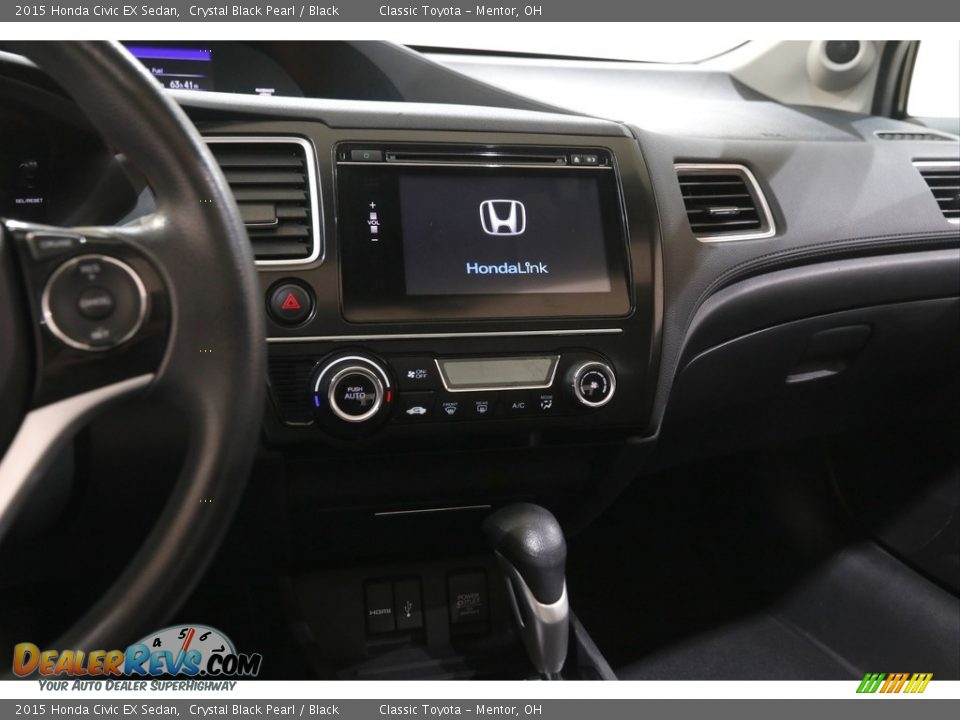 2015 Honda Civic EX Sedan Crystal Black Pearl / Black Photo #12