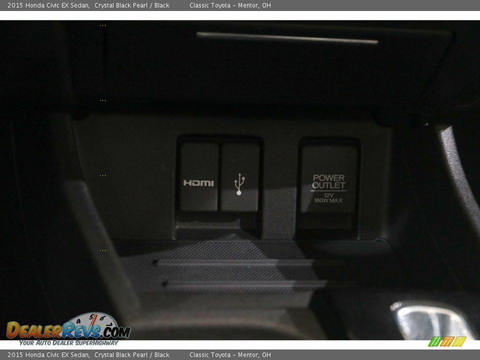 2015 Honda Civic EX Sedan Crystal Black Pearl / Black Photo #16
