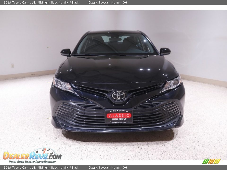 2019 Toyota Camry LE Midnight Black Metallic / Black Photo #2