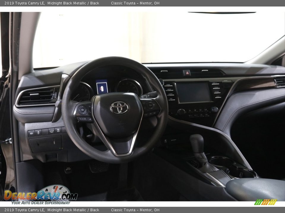 2019 Toyota Camry LE Midnight Black Metallic / Black Photo #6