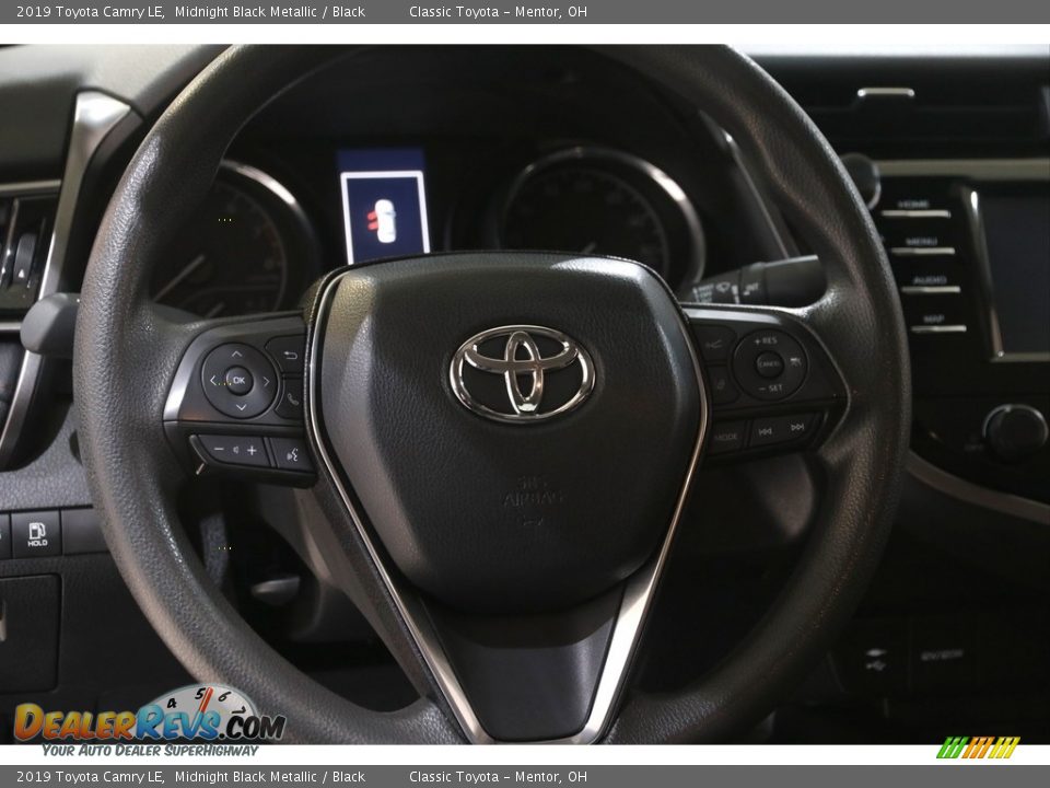 2019 Toyota Camry LE Midnight Black Metallic / Black Photo #7