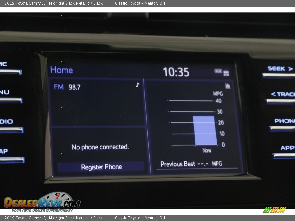 2019 Toyota Camry LE Midnight Black Metallic / Black Photo #11