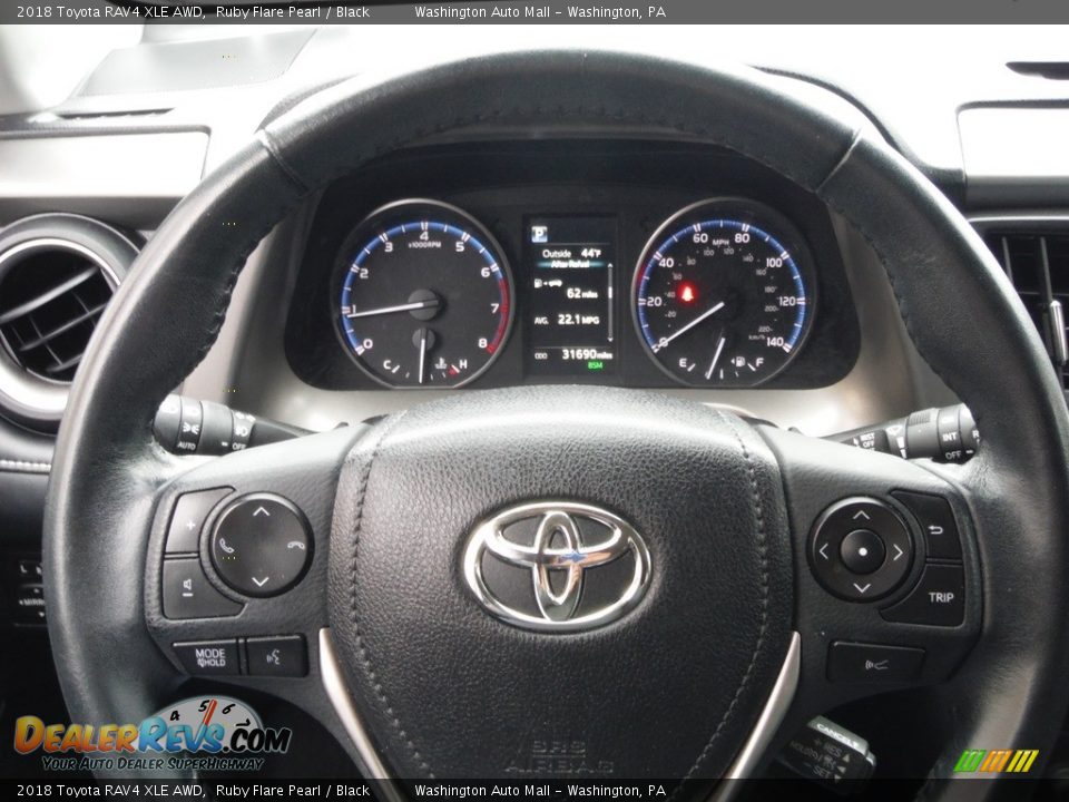 2018 Toyota RAV4 XLE AWD Ruby Flare Pearl / Black Photo #29