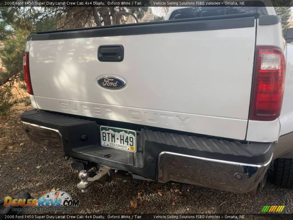 2008 Ford F450 Super Duty Lariat Crew Cab 4x4 Dually Oxford White / Tan Photo #7