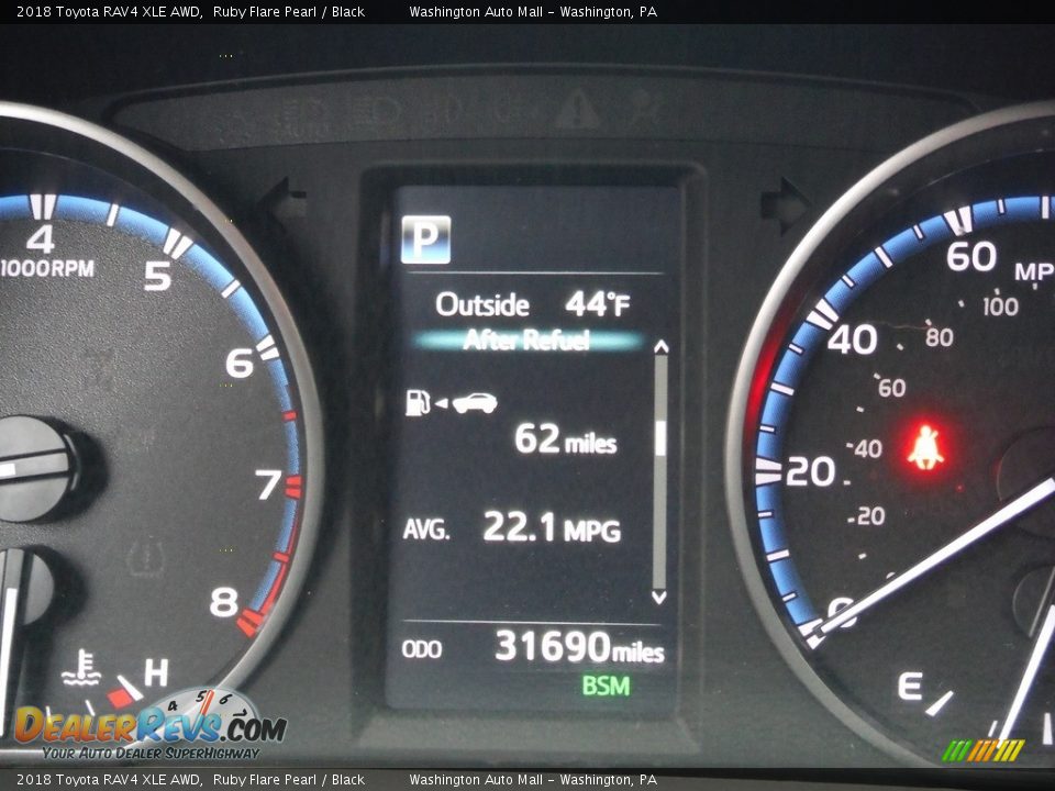 2018 Toyota RAV4 XLE AWD Ruby Flare Pearl / Black Photo #36