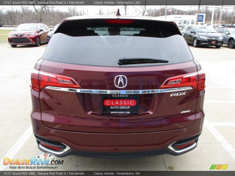 2017 Acura RDX AWD Basque Red Pearl II / Parchment Photo #8