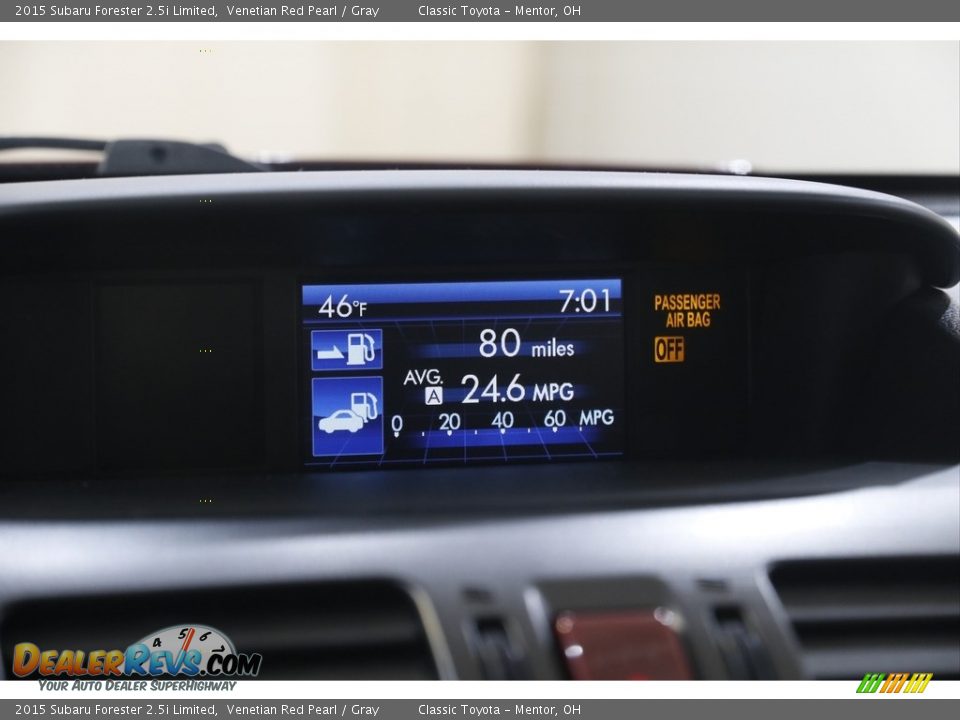 2015 Subaru Forester 2.5i Limited Venetian Red Pearl / Gray Photo #13