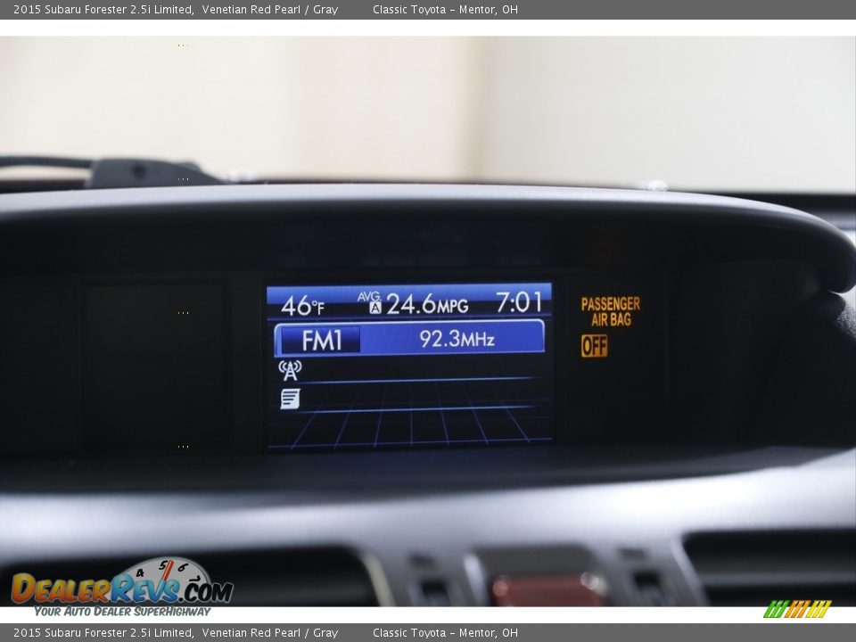 2015 Subaru Forester 2.5i Limited Venetian Red Pearl / Gray Photo #14