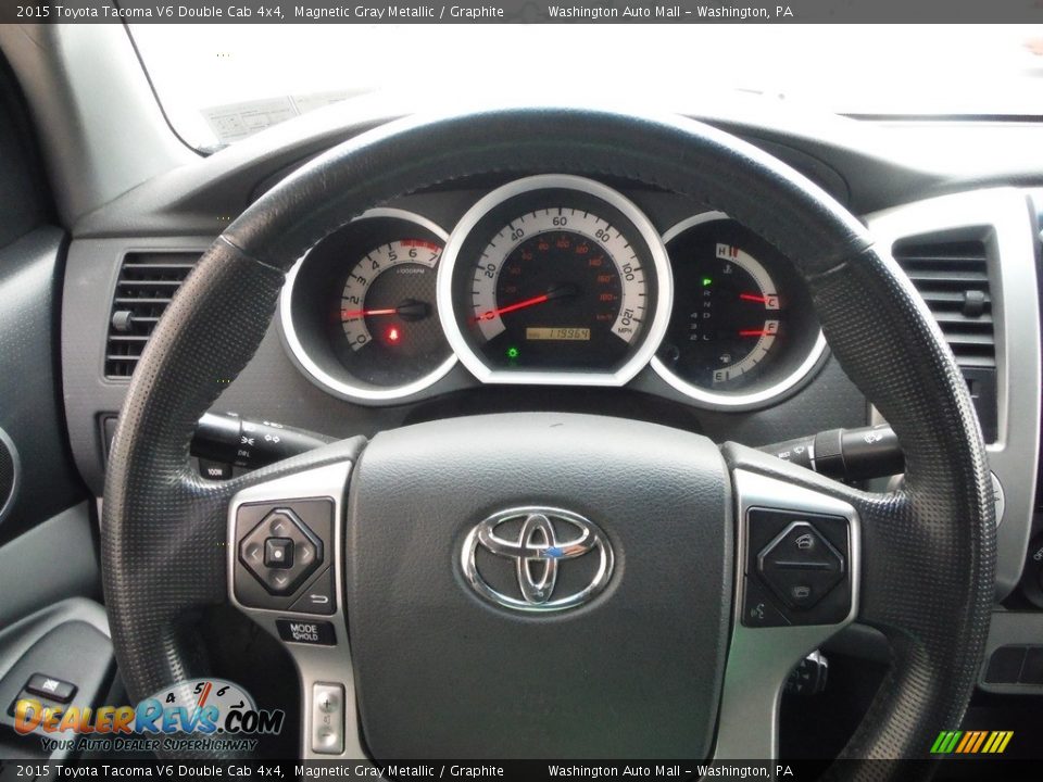 2015 Toyota Tacoma V6 Double Cab 4x4 Magnetic Gray Metallic / Graphite Photo #24