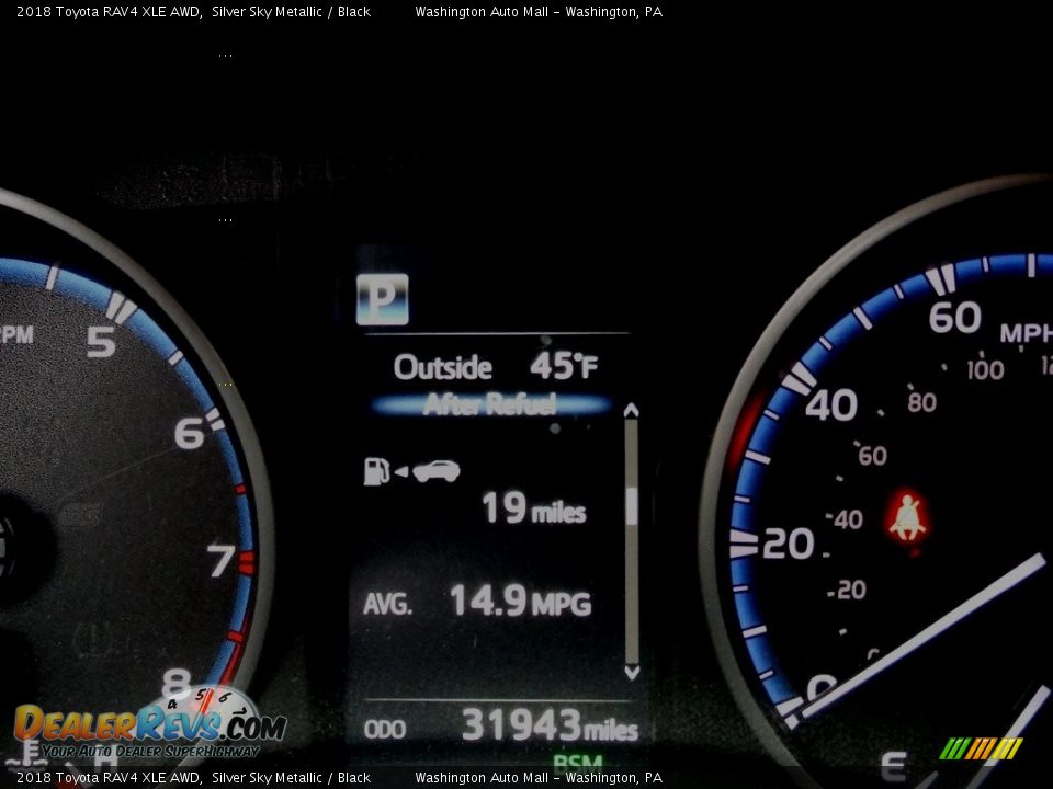 2018 Toyota RAV4 XLE AWD Silver Sky Metallic / Black Photo #30