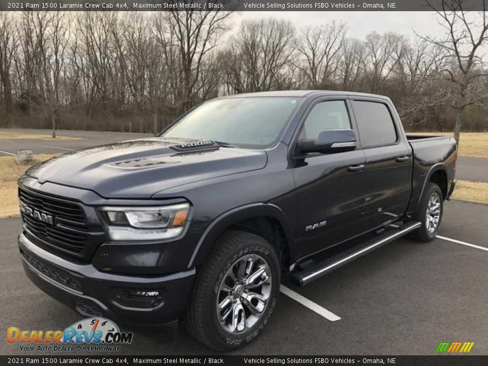 2021 Ram 1500 Laramie Crew Cab 4x4 Maximum Steel Metallic / Black Photo #2