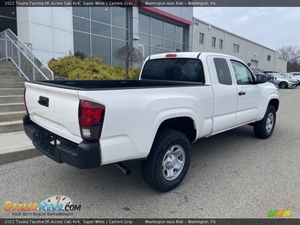 2022 Toyota Tacoma SR Access Cab 4x4 Super White / Cement Gray Photo #9