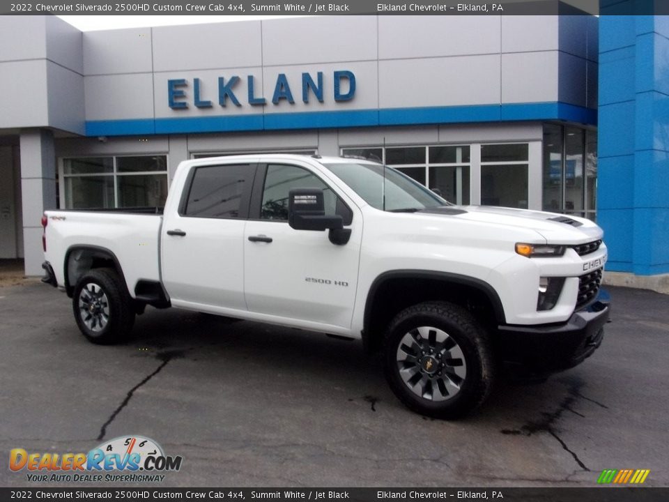 2022 Chevrolet Silverado 2500HD Custom Crew Cab 4x4 Summit White / Jet Black Photo #1