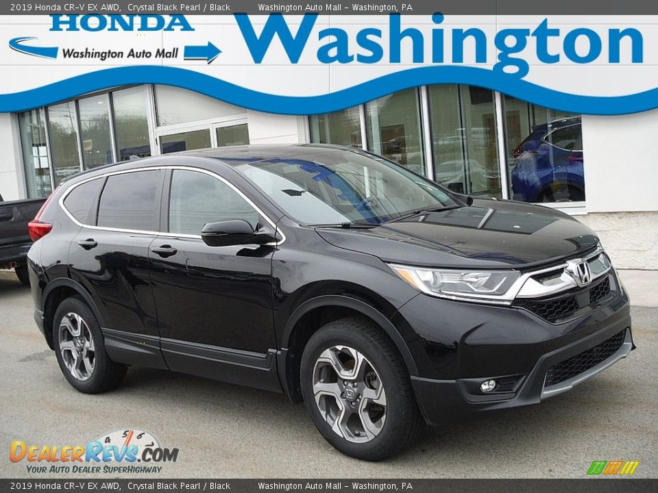 2019 Honda CR-V EX AWD Crystal Black Pearl / Black Photo #1