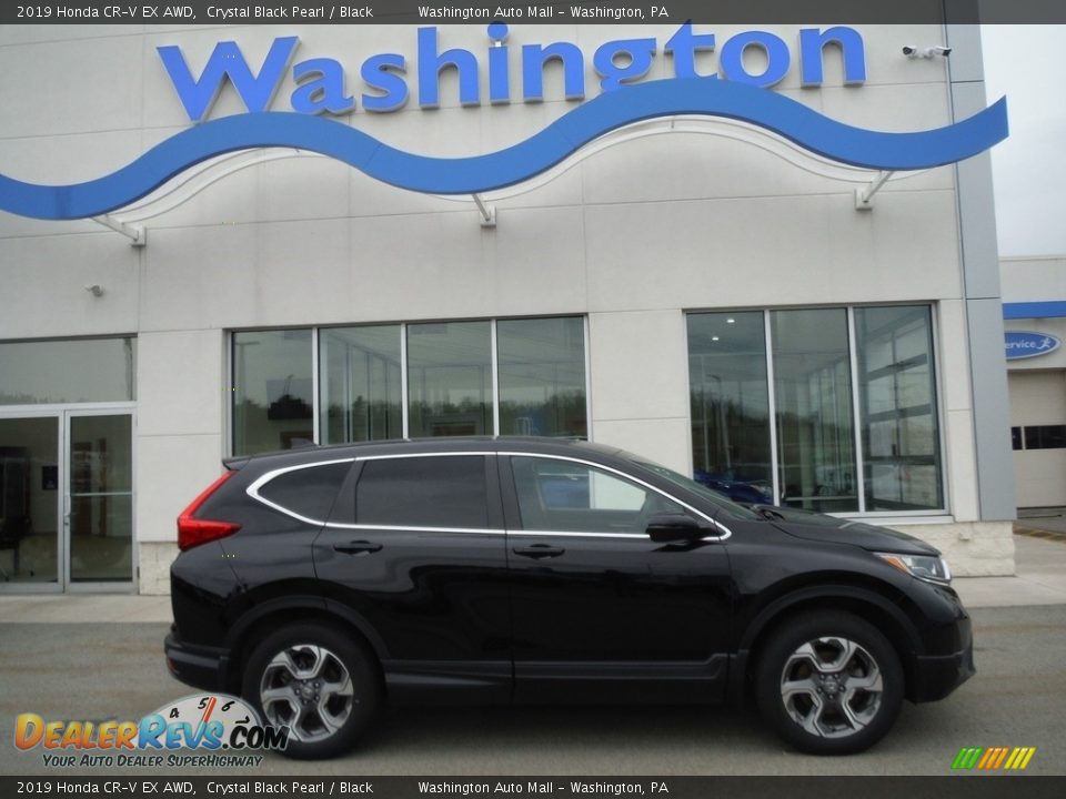 2019 Honda CR-V EX AWD Crystal Black Pearl / Black Photo #2