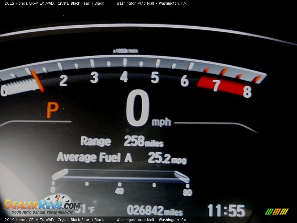 2019 Honda CR-V EX AWD Crystal Black Pearl / Black Photo #35