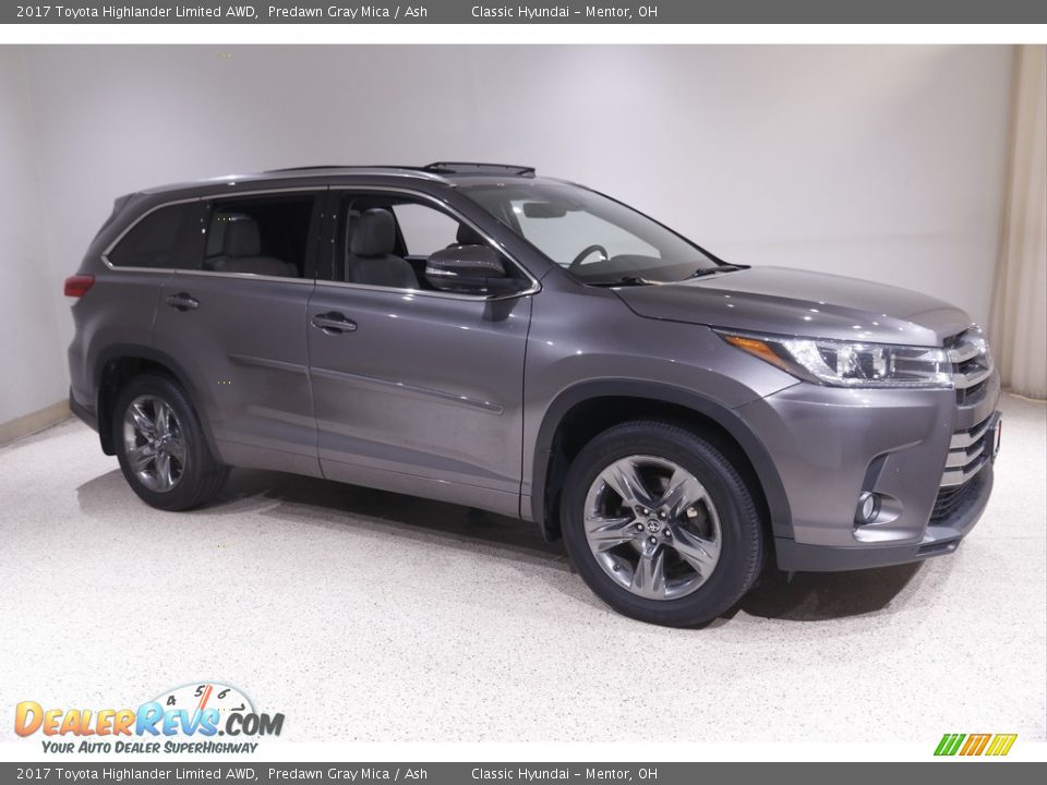 2017 Toyota Highlander Limited AWD Predawn Gray Mica / Ash Photo #1