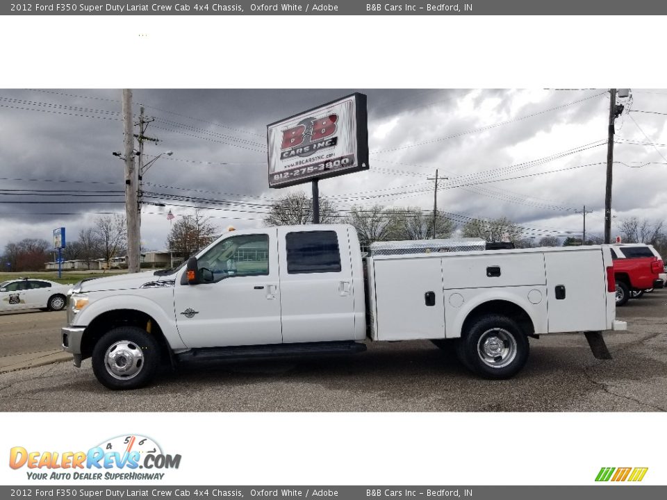 2012 Ford F350 Super Duty Lariat Crew Cab 4x4 Chassis Oxford White / Adobe Photo #1