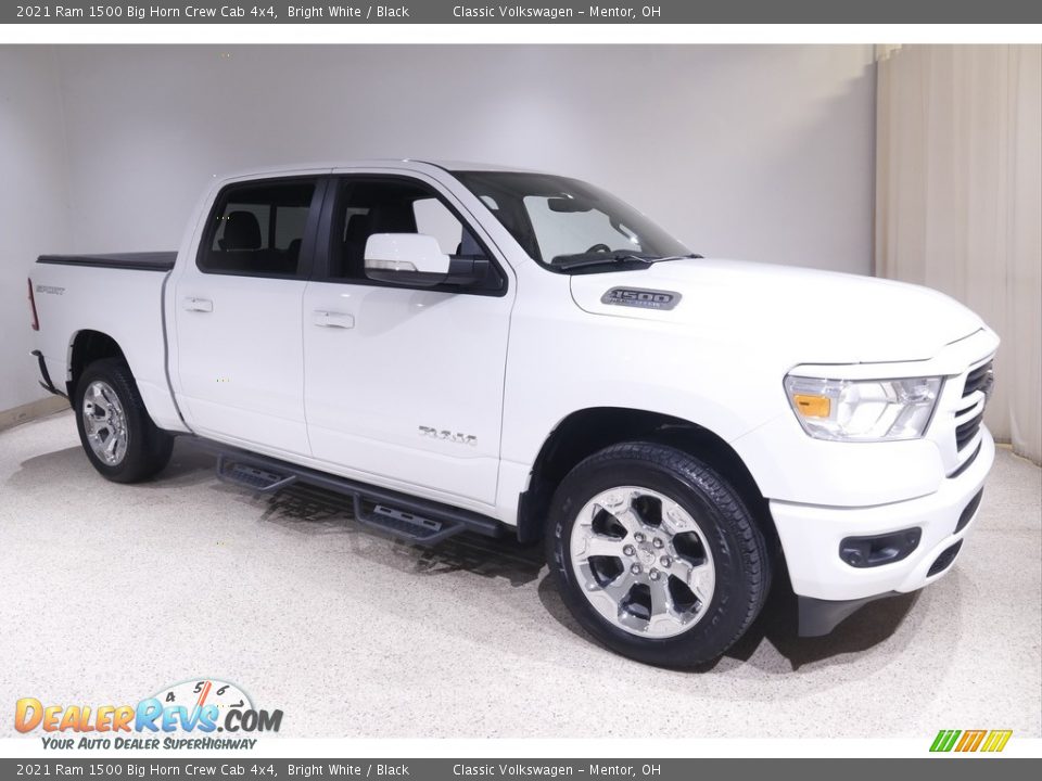2021 Ram 1500 Big Horn Crew Cab 4x4 Bright White / Black Photo #1