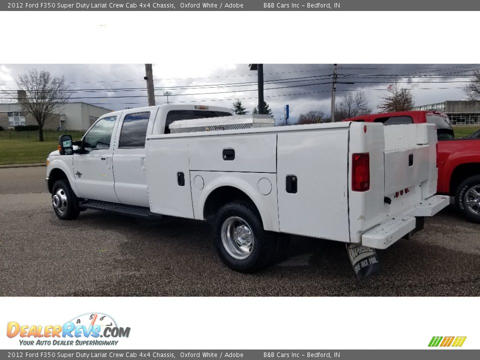 2012 Ford F350 Super Duty Lariat Crew Cab 4x4 Chassis Oxford White / Adobe Photo #2