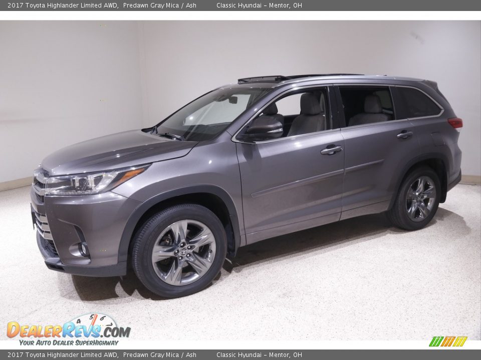 2017 Toyota Highlander Limited AWD Predawn Gray Mica / Ash Photo #3