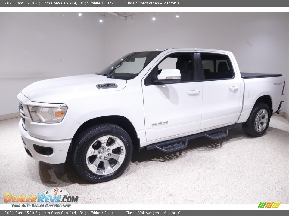 2021 Ram 1500 Big Horn Crew Cab 4x4 Bright White / Black Photo #3