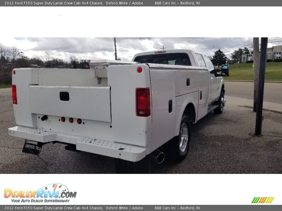 2012 Ford F350 Super Duty Lariat Crew Cab 4x4 Chassis Oxford White / Adobe Photo #4