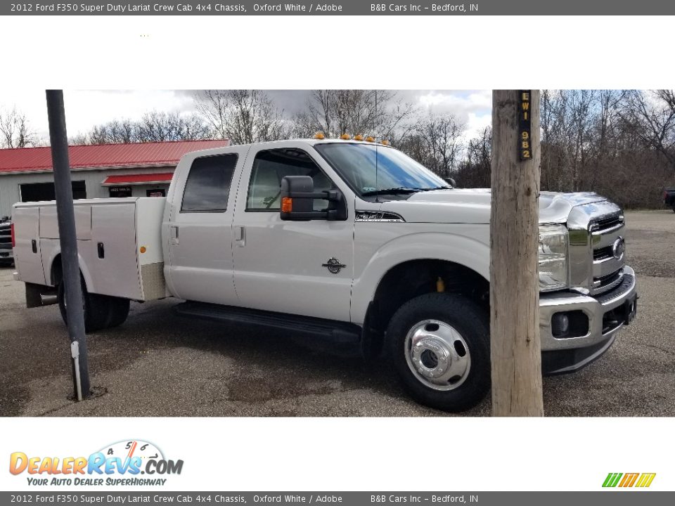 2012 Ford F350 Super Duty Lariat Crew Cab 4x4 Chassis Oxford White / Adobe Photo #5
