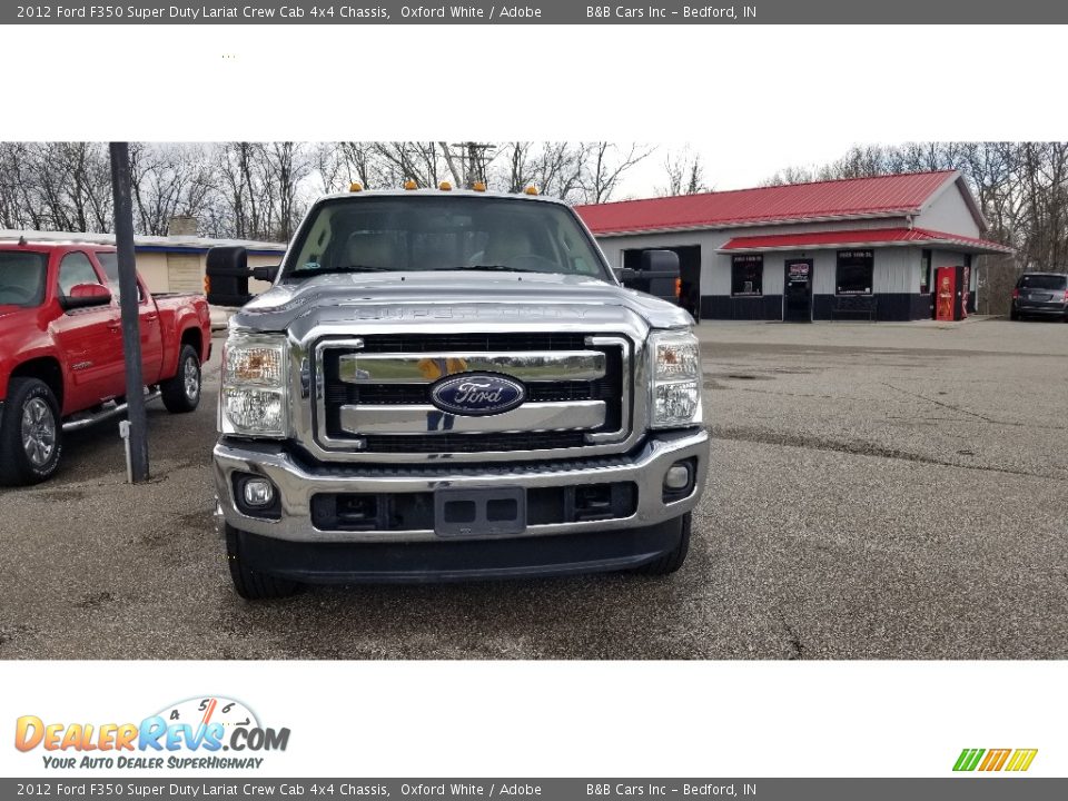 2012 Ford F350 Super Duty Lariat Crew Cab 4x4 Chassis Oxford White / Adobe Photo #6