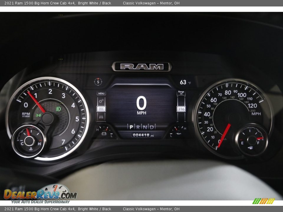 2021 Ram 1500 Big Horn Crew Cab 4x4 Bright White / Black Photo #8