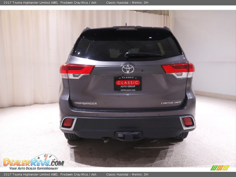 2017 Toyota Highlander Limited AWD Predawn Gray Mica / Ash Photo #20