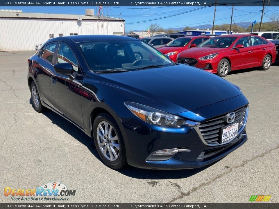 2018 Mazda MAZDA3 Sport 4 Door Deep Crystal Blue Mica / Black Photo #1