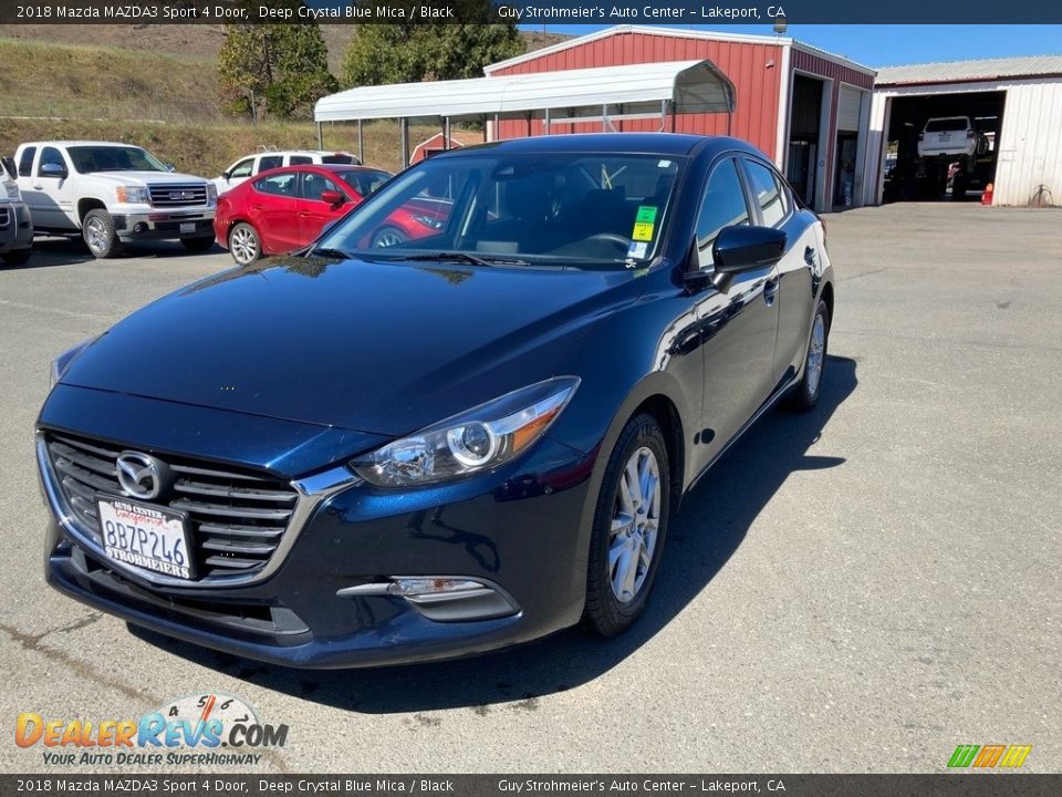 2018 Mazda MAZDA3 Sport 4 Door Deep Crystal Blue Mica / Black Photo #3