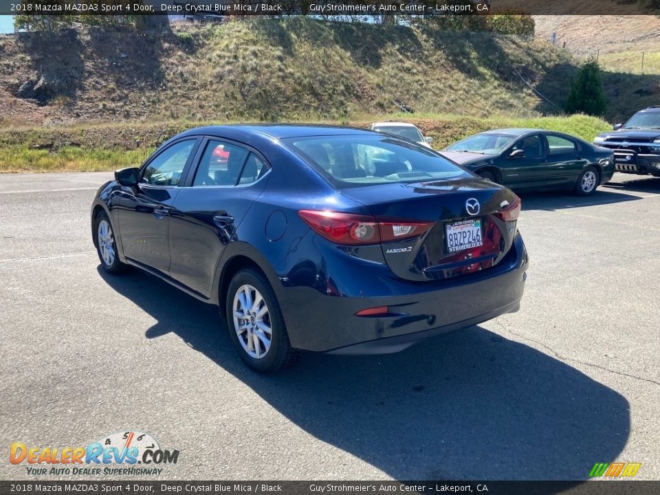 2018 Mazda MAZDA3 Sport 4 Door Deep Crystal Blue Mica / Black Photo #4