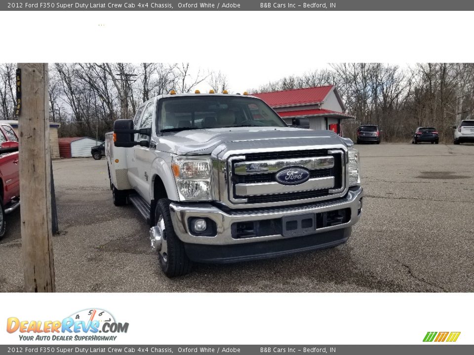 2012 Ford F350 Super Duty Lariat Crew Cab 4x4 Chassis Oxford White / Adobe Photo #33