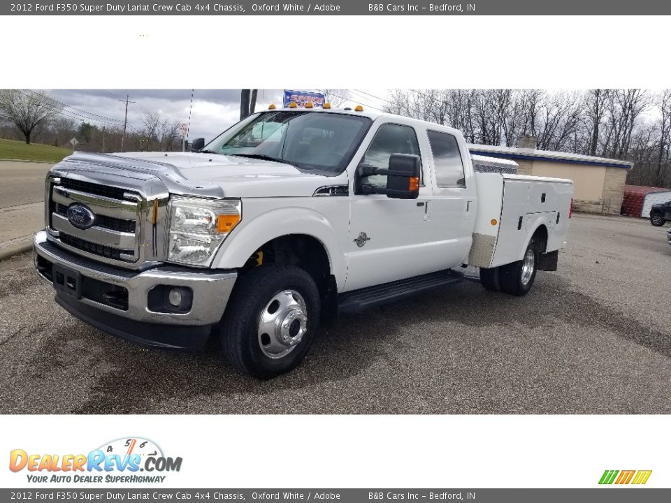 2012 Ford F350 Super Duty Lariat Crew Cab 4x4 Chassis Oxford White / Adobe Photo #35