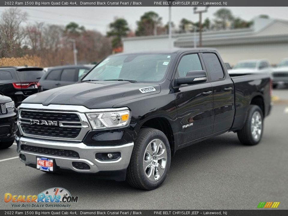 2022 Ram 1500 Big Horn Quad Cab 4x4 Diamond Black Crystal Pearl / Black Photo #1