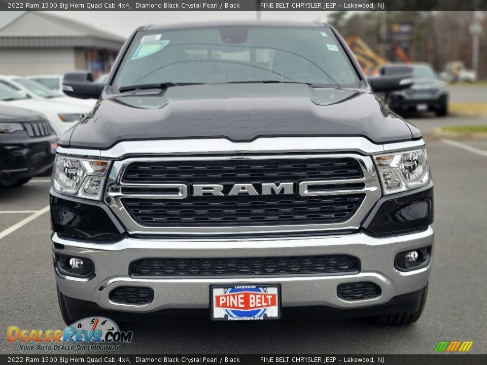 2022 Ram 1500 Big Horn Quad Cab 4x4 Diamond Black Crystal Pearl / Black Photo #3