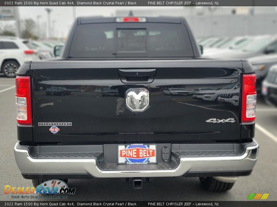 2022 Ram 1500 Big Horn Quad Cab 4x4 Diamond Black Crystal Pearl / Black Photo #7