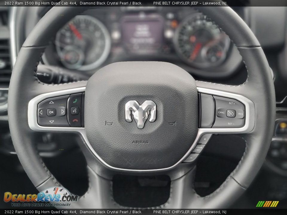 2022 Ram 1500 Big Horn Quad Cab 4x4 Diamond Black Crystal Pearl / Black Photo #11