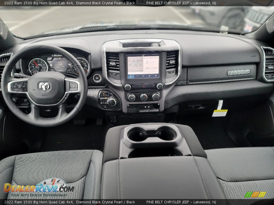 2022 Ram 1500 Big Horn Quad Cab 4x4 Diamond Black Crystal Pearl / Black Photo #12