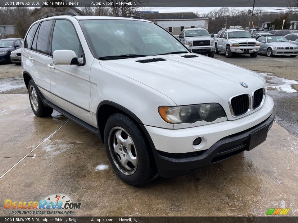 2001 BMW X5 3.0i Alpine White / Beige Photo #2